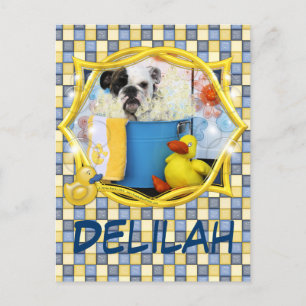 Delilah - English Bulldog Postkarte