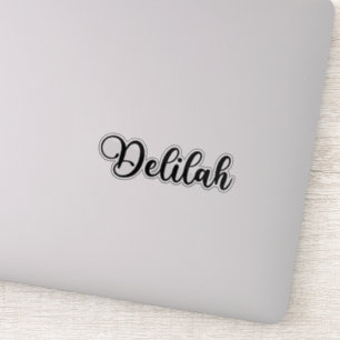 Delilah Name - Handgeschriebene Kalligrafie Aufkleber