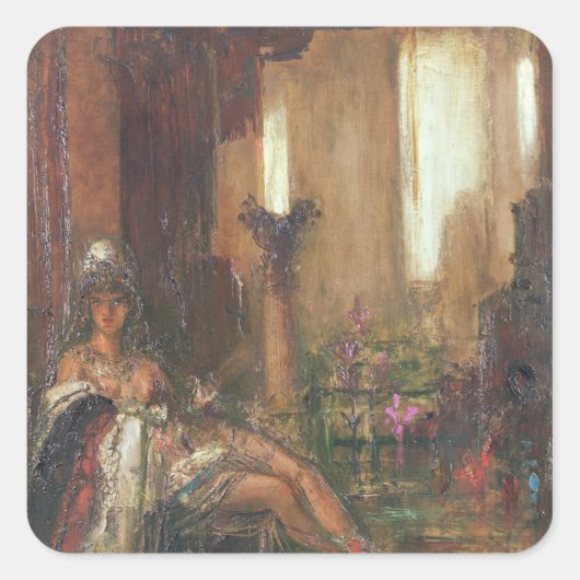 Delilah Quadratischer Aufkleber (Vorderseite)