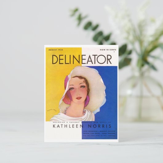 Delinator Retro Fashion Postcard (11) Postkarte (Stehend Vorderseite)