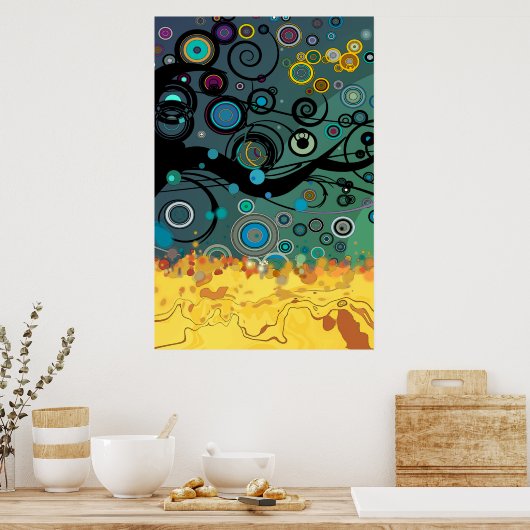 Delirium - Abstraktes Plakat (Küche)