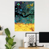 Delirium - Abstraktes Plakat (Heimbüro)