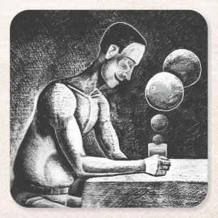 Delirium Tremens Rechteckiger Pappuntersetzer