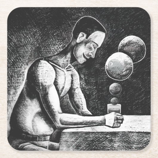 Delirium Tremens Rechteckiger Pappuntersetzer (Vorderseite)