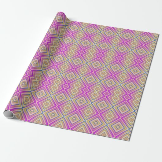 Delish Lila Alternative Diamond Pattern Geschenkpapier (Ungerollt)