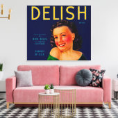 Delish Orange LabelEl Centro, CA Leinwanddruck (Insitu (Wohnzimmer))