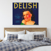 Delish Orange LabelEl Centro, CA Leinwanddruck (Insitu (Schlafzimmer))