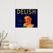 Delish Orange LabelEl Centro, CA Poster (Küche)
