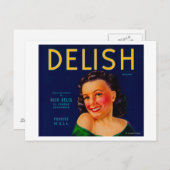 Delish Orange LabelEl Centro, CA Postkarte (Vorne/Hinten)