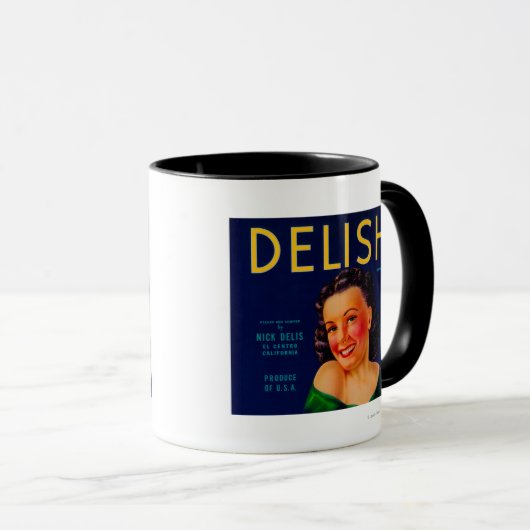 Delish Orange LabelEl Centro, CA Tasse (VorderseiteRechts)