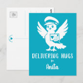Delivering Hugs Penny Post Mascot Postcard Postkarte (Vorne/Hinten)