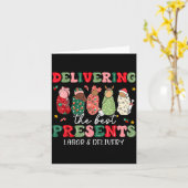 Delivering The Labor Delivery Nurse Christmas  Karte (Gelbe Blume)