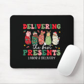 Delivering The Labor Delivery Nurse Christmas  Mousepad (Mit Mouse)
