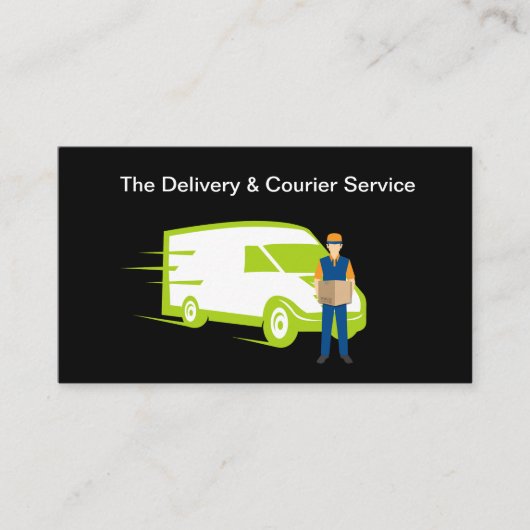 Delivery And Courier Services Business Card Visitenkarte (Vorderseite)