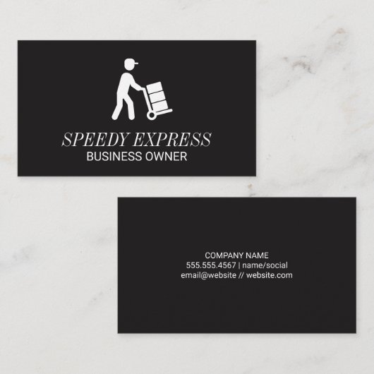 Delivery Courier Visitenkarte (Vorne/Hinten)