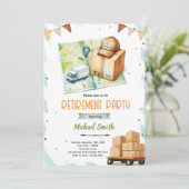 Delivery driver retirement invitation einladung (Stehend Vorderseite)