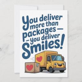 Delivery Driver Thank You Card Dankeskarte