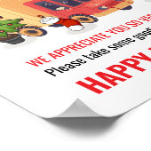Delivery Driver Thank You Sign Poster (Ecke)