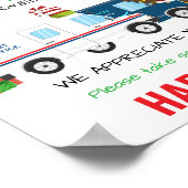 Delivery Driver Thank You Snack Sign Poster (Ecke)