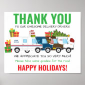 Delivery Driver Thank You Snack Sign Poster (Vorne)
