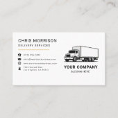 Delivery Services Truck  Visitenkarte (Vorderseite)