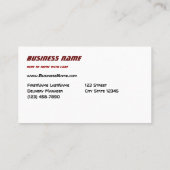 Delivery Van Brick Red Visitenkarte (Rückseite)