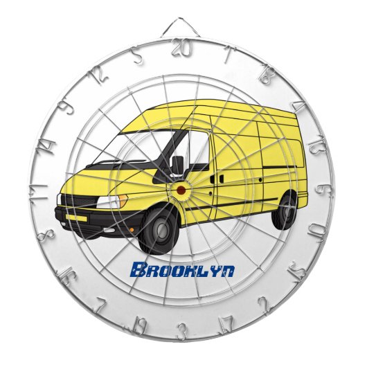 Delivery van illustration  dartscheibe (vorne)
