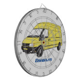 Delivery van illustration  dartscheibe (Vorderseite Links)