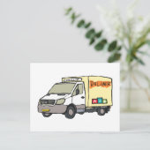 Delivery Van Postkarte (Stehend Vorderseite)