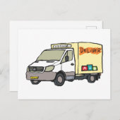 Delivery Van Postkarte (Vorne/Hinten)