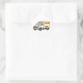 Delivery Van Runder Aufkleber (Tasche)