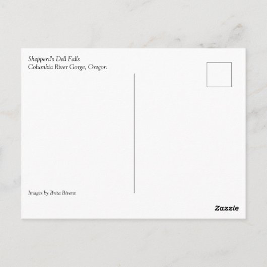 Dell Falls, Columbia River Gorge oder Po Postkarte (Rückseite)