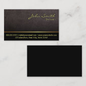 Dell Leather Texture Driver Business Card Visitenkarte (Vorne/Hinten)