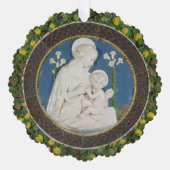 Della Robbia Jungfrau der Lilies Fruits Christmas Ornament Karte (Vorderseite)