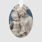 Della Robbia Lehman Madonna and Child Blue White Ornament (Rückseite)