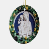 Della Robbia Madonna mit Kind und Fruchtgarten Keramik Ornament (Rechts)