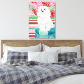 Della Rose Maltese Leinwanddruck (Insitu (Schlafzimmer))