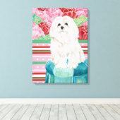 Della Rose Maltese Leinwanddruck (Insitu (Holzboden))