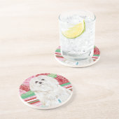 Della Rose Maltese Sandstein Untersetzer (Seite)