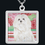 Della Rose Maltese Versilberte Kette<br><div class="desc">Tiere</div>