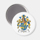 Dellinger Familienwappen Magnet (Vorderseite/Rückseite)
