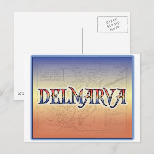 DelMarVa Antik Karte (Vorne/Hinten)