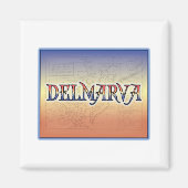 DelMarVa Antik Karte Magnet (Vorne)