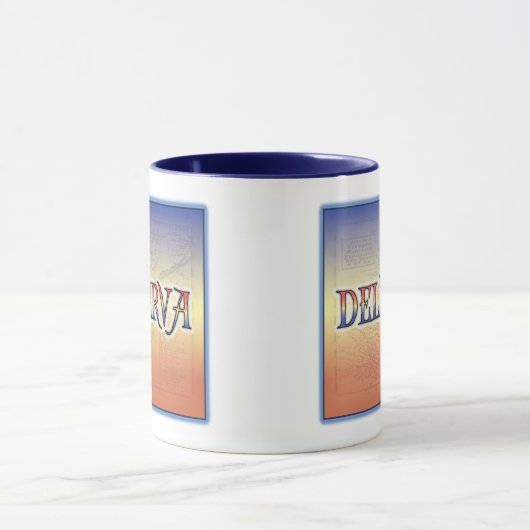 DelMarVa antike Karte Tasse (Zentrum)