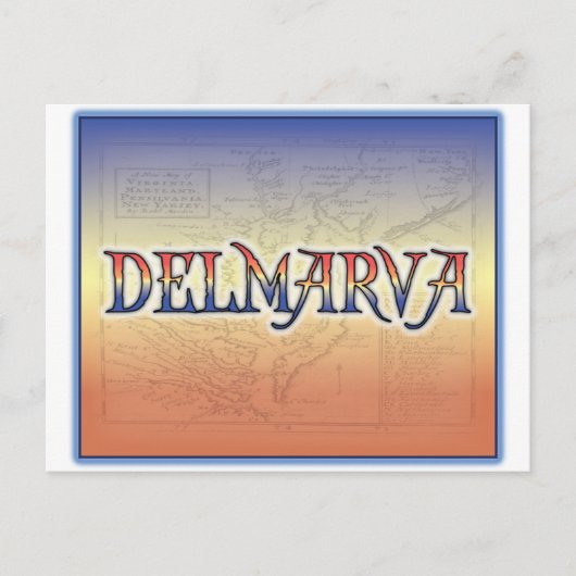 DelMarVa Antique Karte (Vorderseite)