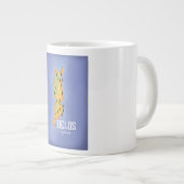 Delos Greece Map Reiseplakat Jumbo-Tasse (Vorderseite Rechts)