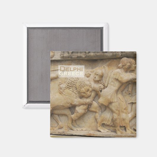 Delphi Greece Siphnian Souvenir Kühlschrankmagnet (Vorderseite/Rückseite)