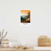 Delphi Greece Travel Print Poster (Küche)