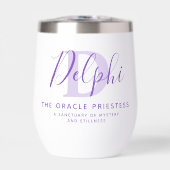 Delphi name meaning and monogram purple text (Vorderseite)