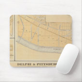 Delphi & Pittsburg mit Vorstädten Mousepad (Mit Mouse)
